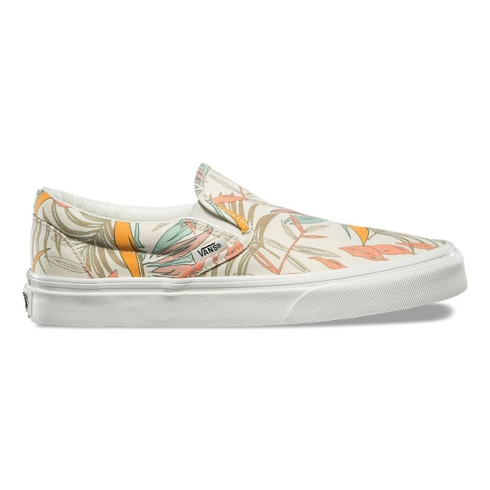 Vans Classic Slip-On in the "California Floral Marshmallow" Size 8 Womens